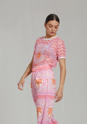 TOP MESH ROSA Y NARANJA