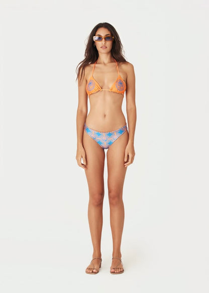 BIKINI AZUL CON NARANJA