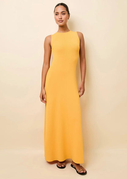 VESTIDO LARGO NARANJA