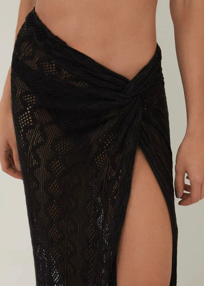 FALDA NEGRA TEJIDA