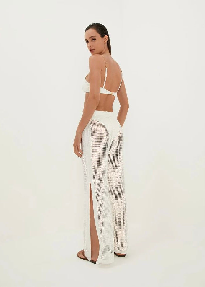 PANTALÓN BLANCO TEJIDO