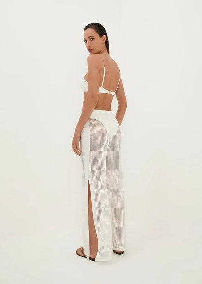 PANTALÓN BLANCO TEJIDO