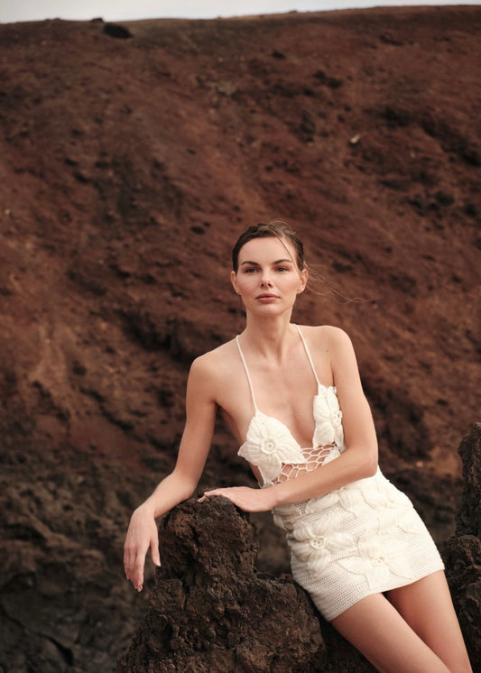 VESTIDO CROCHET BLANCO
