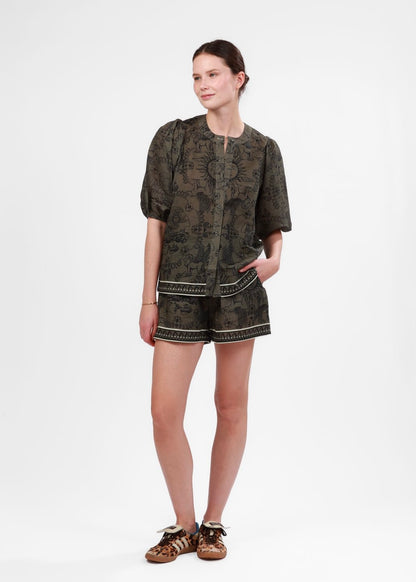 SET SHORT VERDE MILITAR