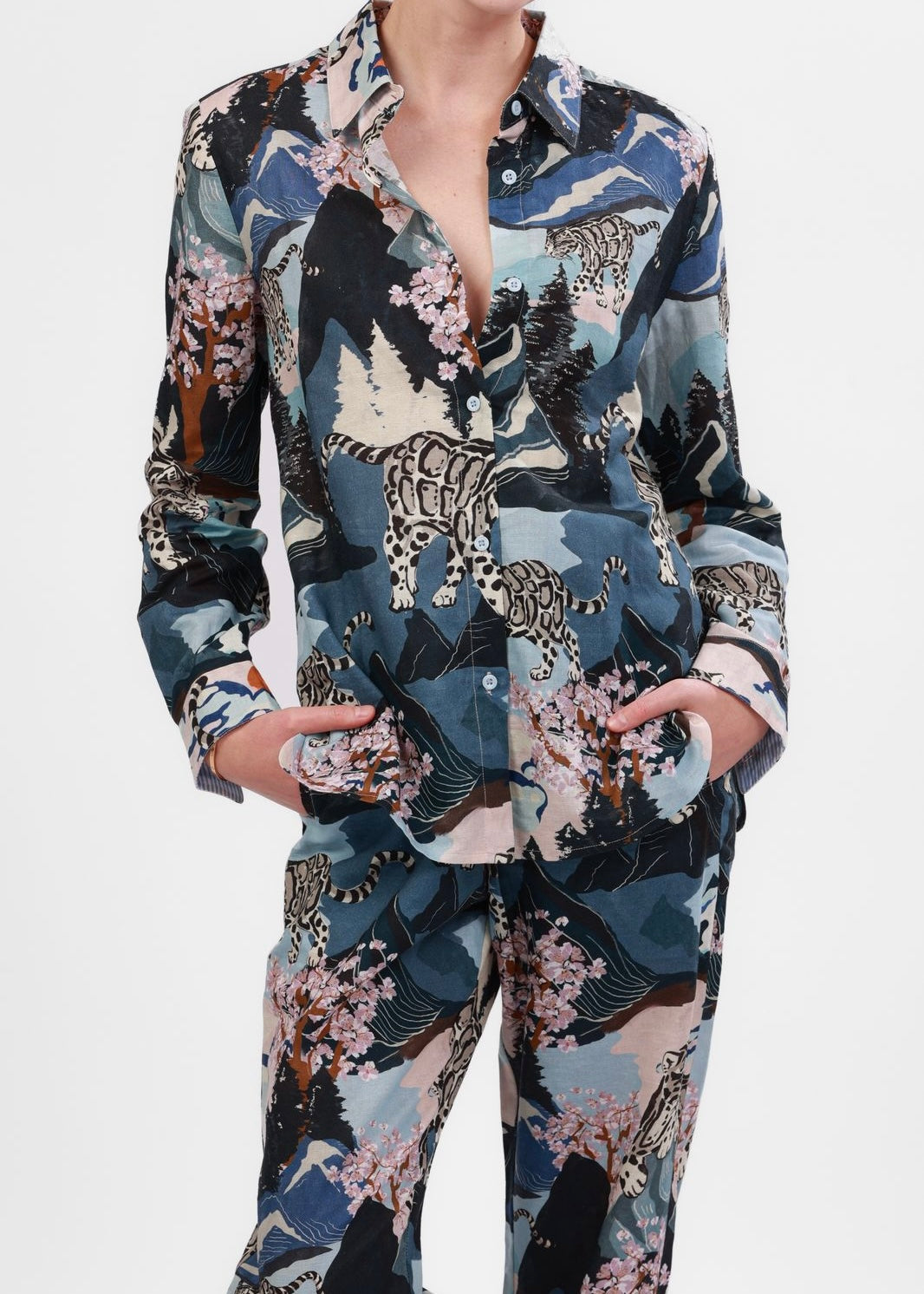SET LEOPARDO AZUL PANT