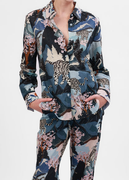 SET LEOPARDO AZUL PANT