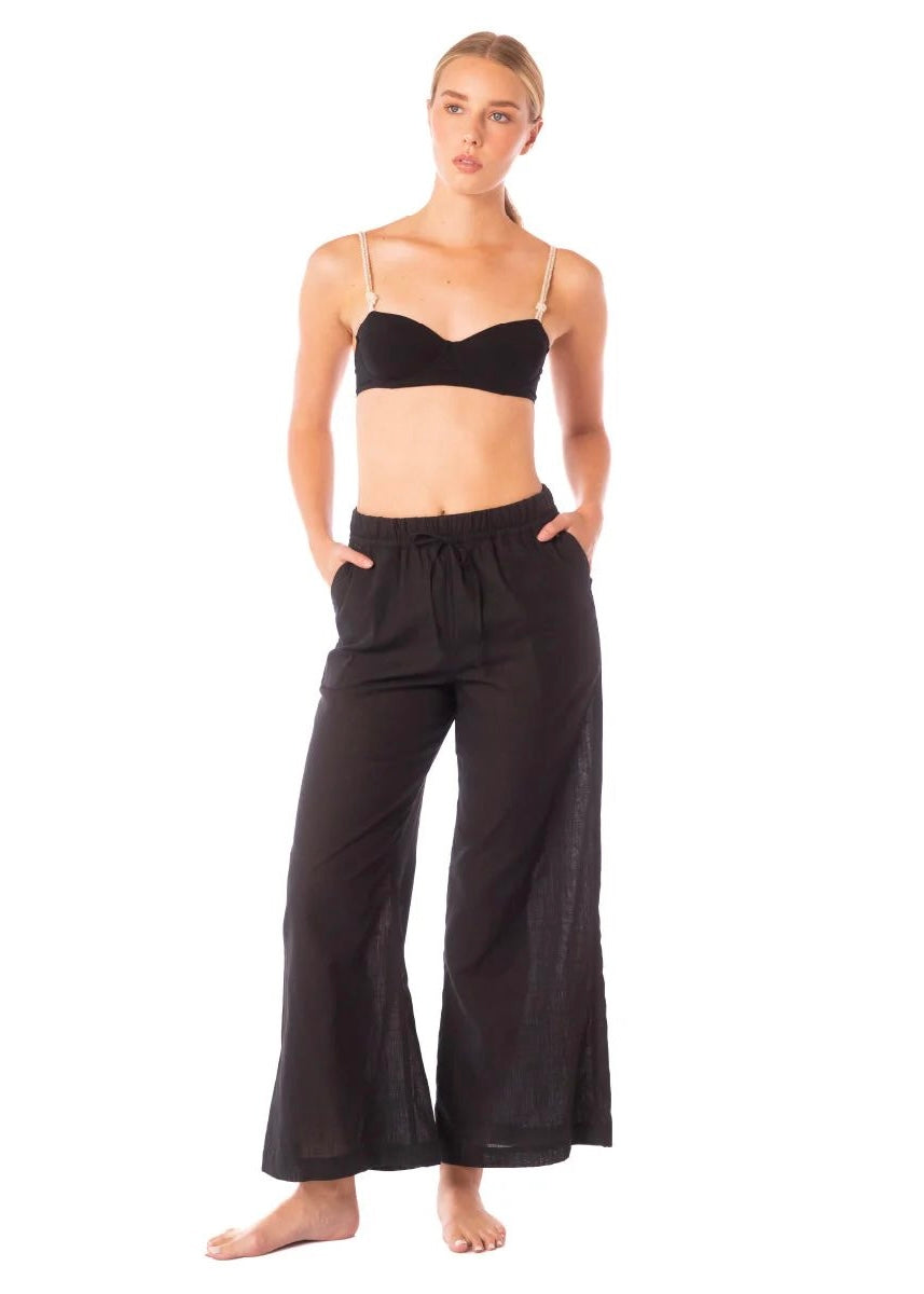 PANTALÓN LINO NEGRO