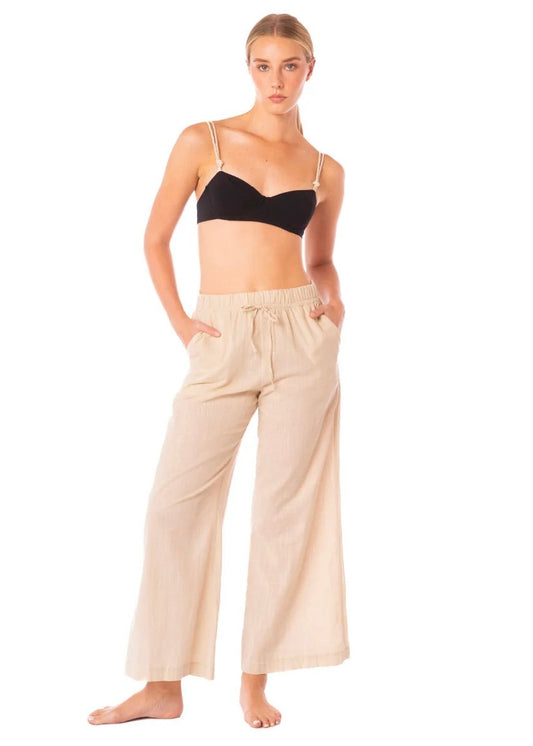 PANTALÓN LINO BEIGE