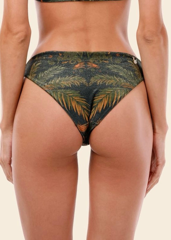 BIKINI VERDE BRILLOSO PALMERAS
