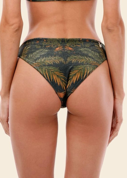 BIKINI VERDE BRILLOSO PALMERAS