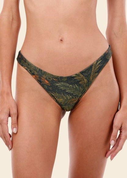 BIKINI VERDE BRILLOSO PALMERAS
