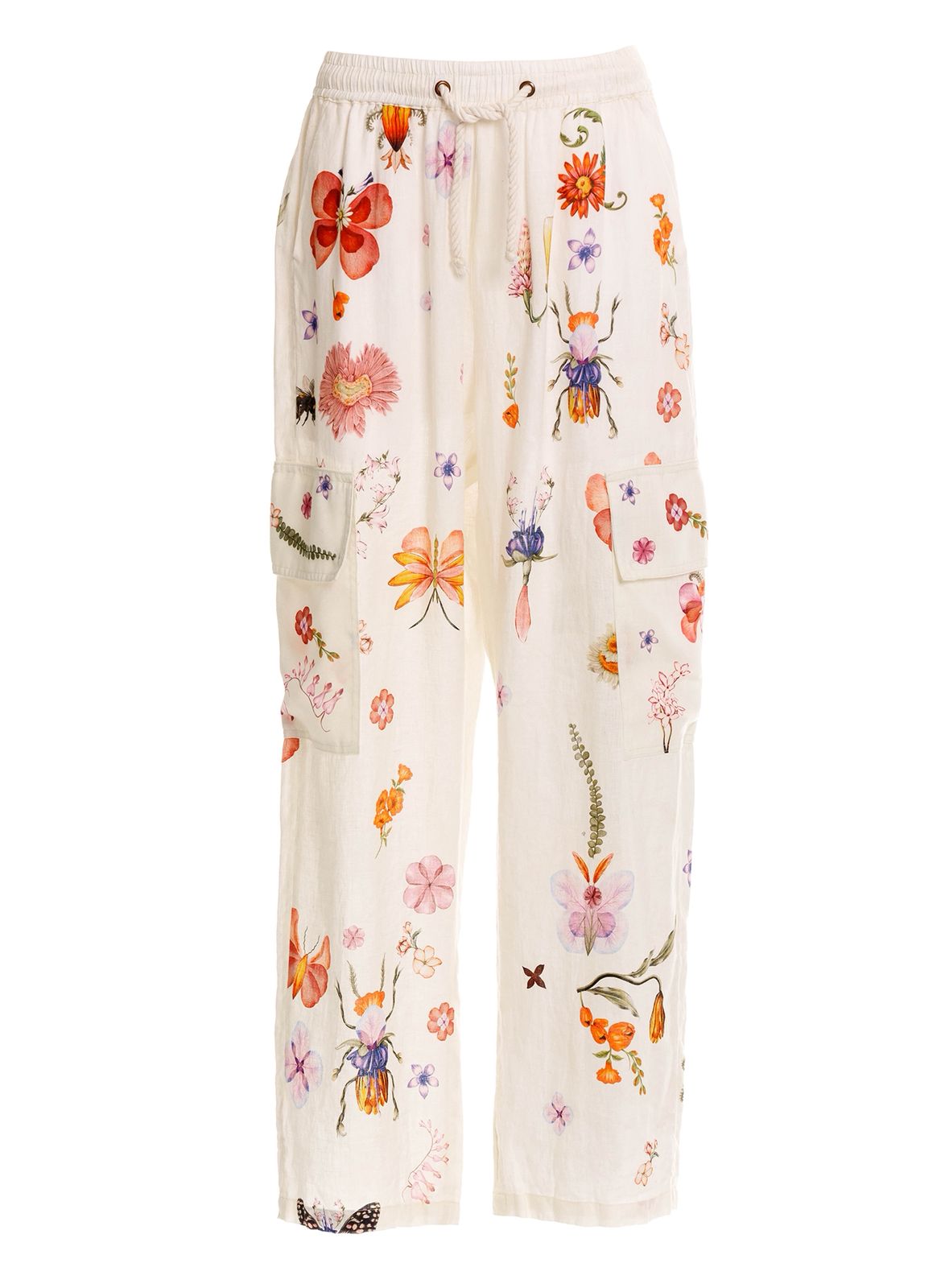 SET BLANCO CON FLORES