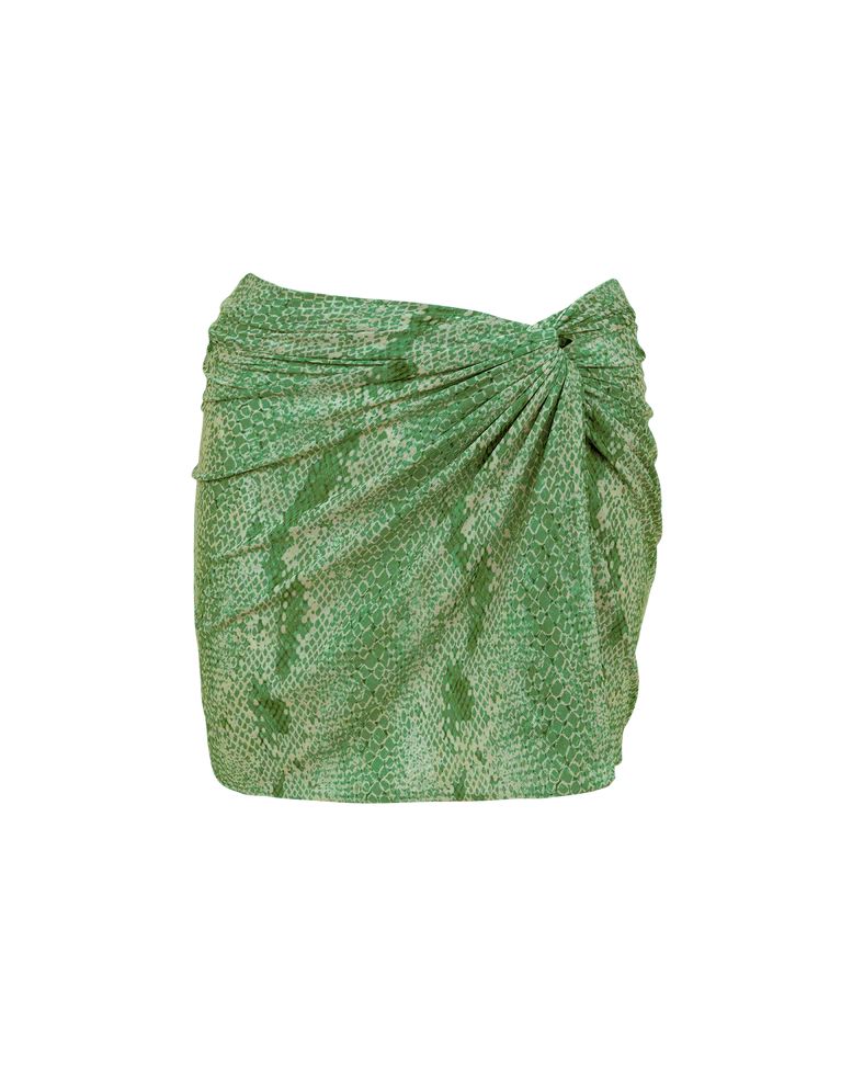 Falda verde animal print