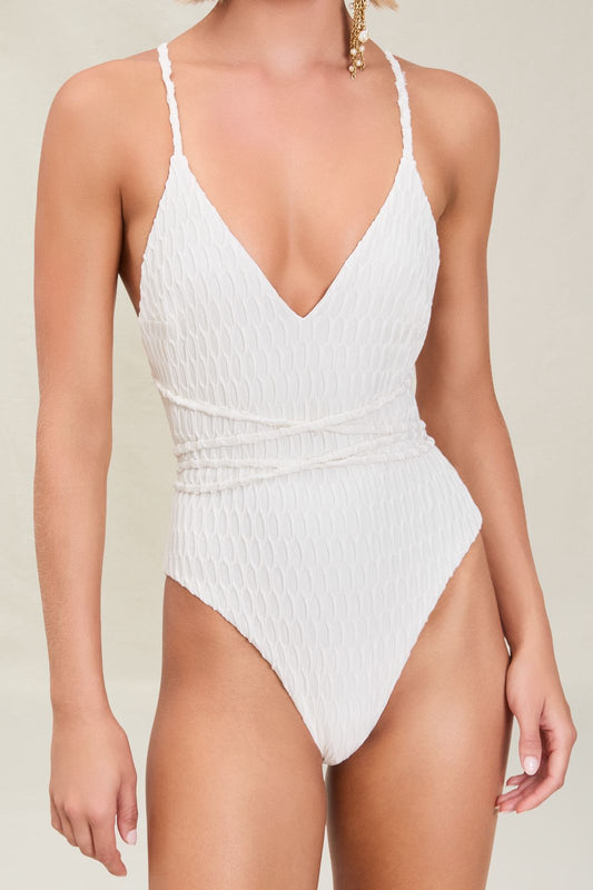 ONE PIECE BLANCO CON CORDÓN