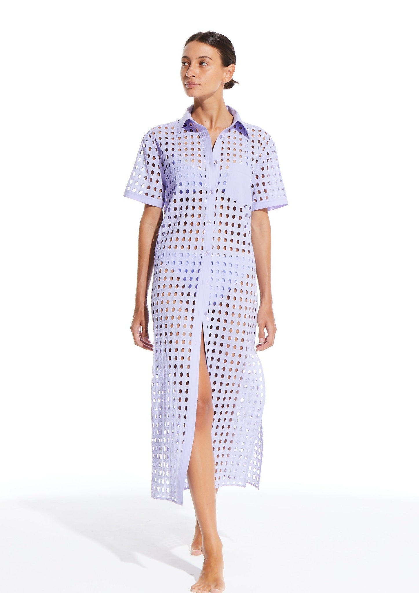 CAMISA LARGA MORADA