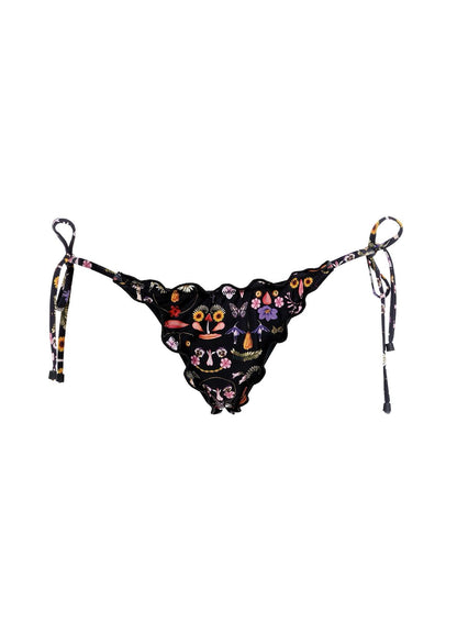 BIKINI NEGRO CON ESTAMPADO DE FLORES