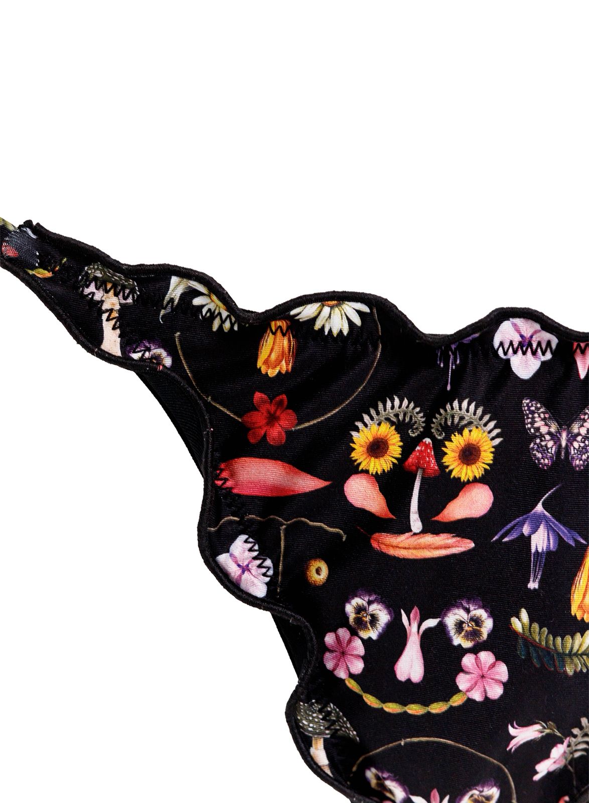 BIKINI NEGRO CON ESTAMPADO DE FLORES