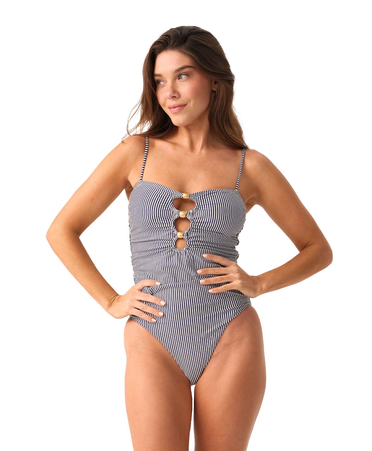 ENTERO BLANCO LÍNEAS NAVY