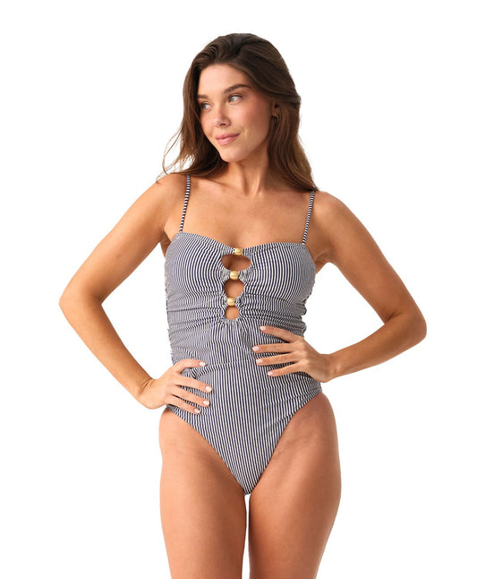 ENTERO BLANCO LÍNEAS NAVY