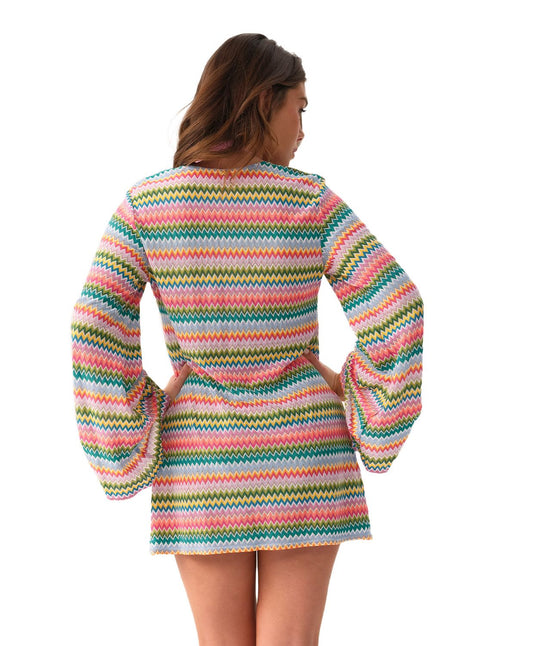 COVER UP TIPO MISSONI COLORES FUERTES