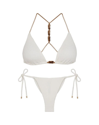 BIKINI BLANCO MACRAME EN EL TOP