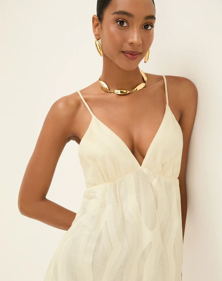 VESTIDO LARGO OFF WHITE