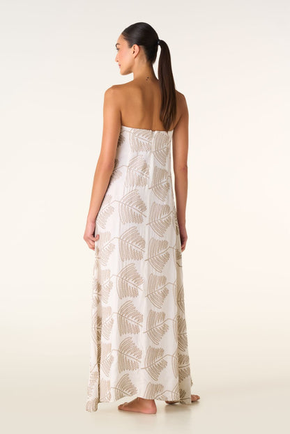 VESTIDO LARGO OFF WHITE TEJIDO