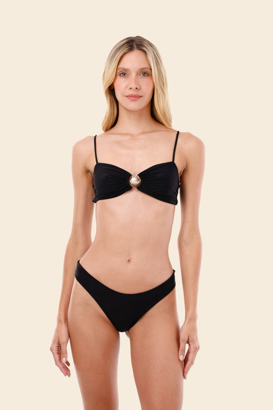 BIKINI NEGRO CON CONCHA AL FRENTE