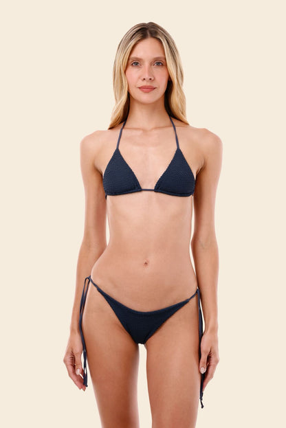 BIKINI GRIS OXFORD TRIÁNGULO TEXTURA
