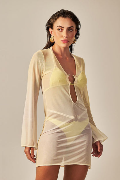 TÚNICA AMARILLO DEGRADADO CORTA