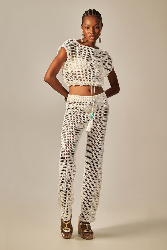 SET PANTALÓN CON TOP DE RED