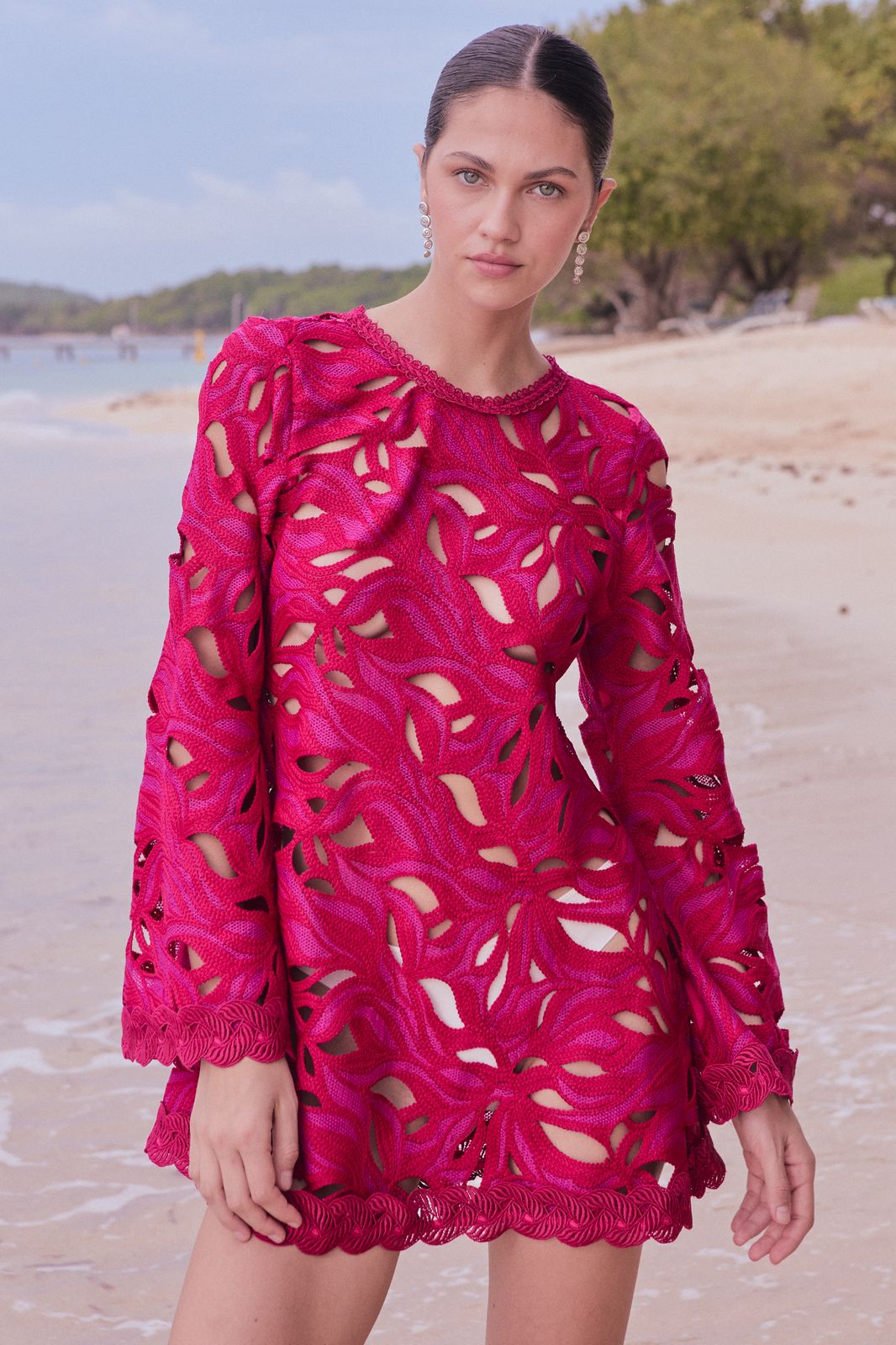 SOLSTICIO VESTIDO MINI FUCSIA