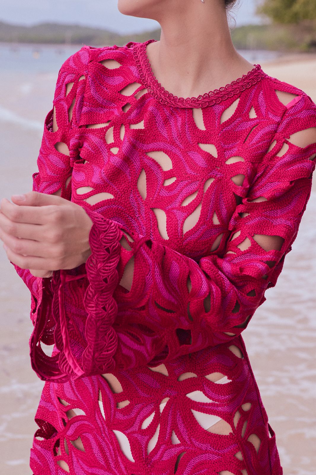 SOLSTICIO VESTIDO MINI FUCSIA