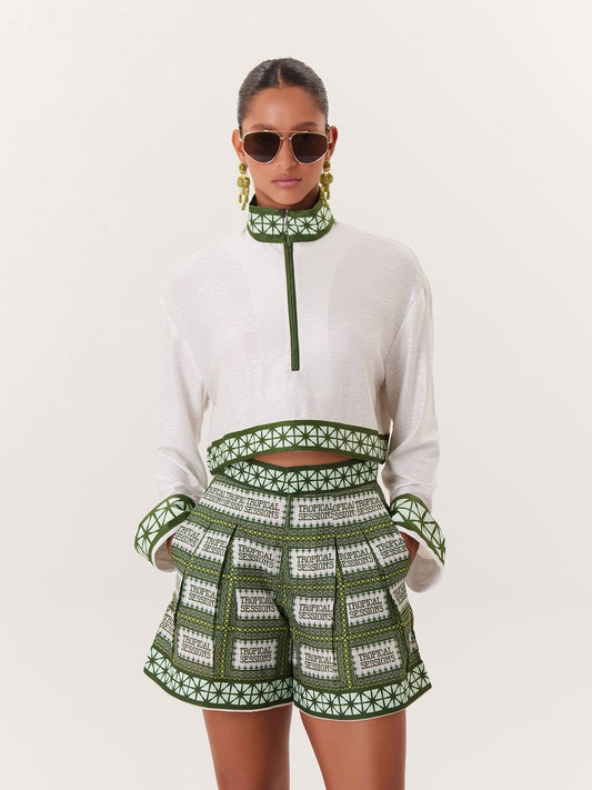 SUDADERA POLO VERDE TROPICAL