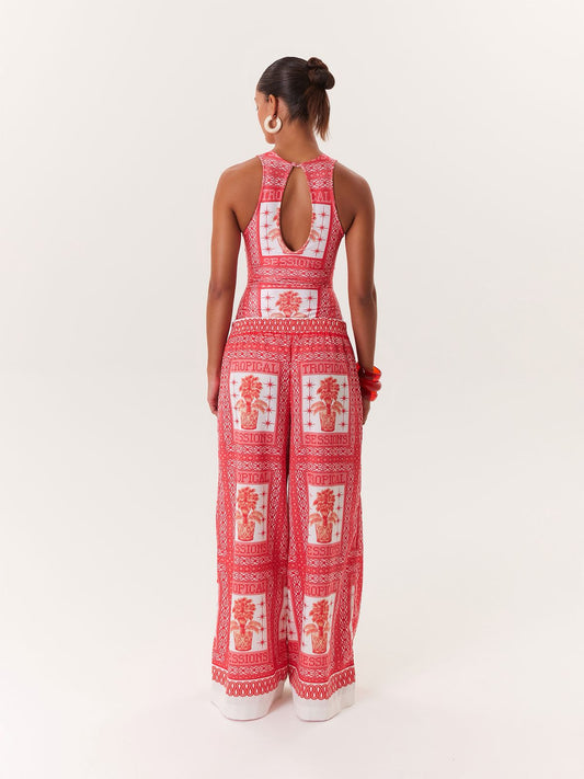 PANTALÓN ROJO TROPICAL