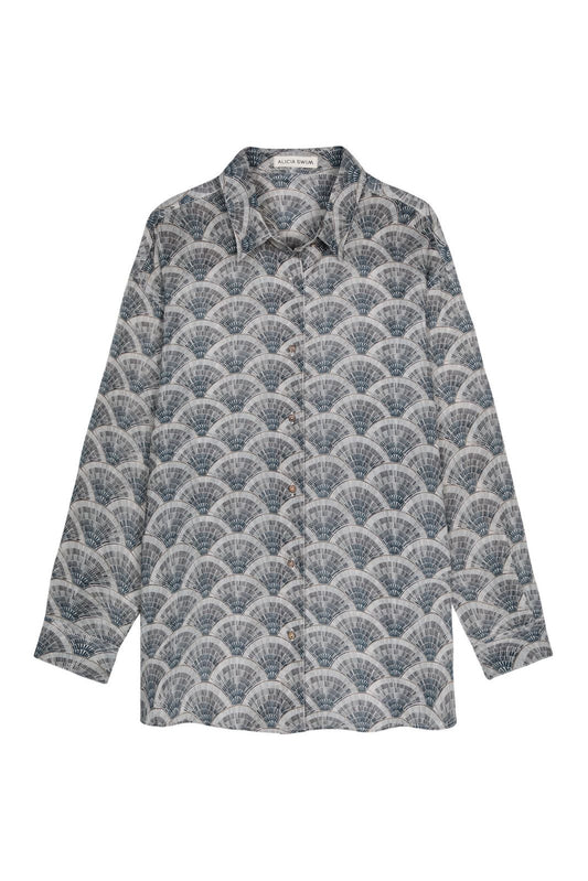 CAMISA ABANICOS GRISES