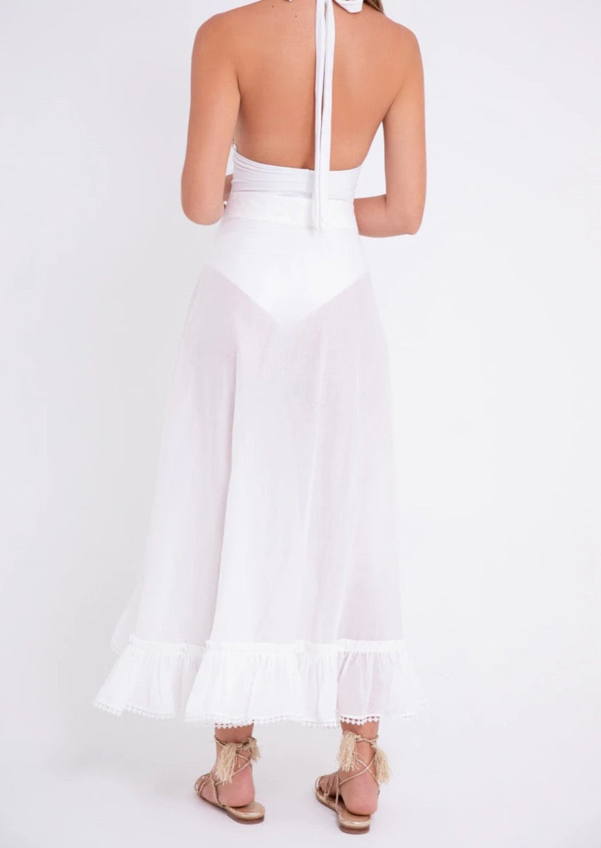 FALDA FLAMENCA BLANCA