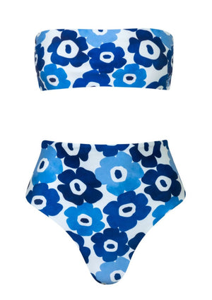BIKINI FLORES AZULES