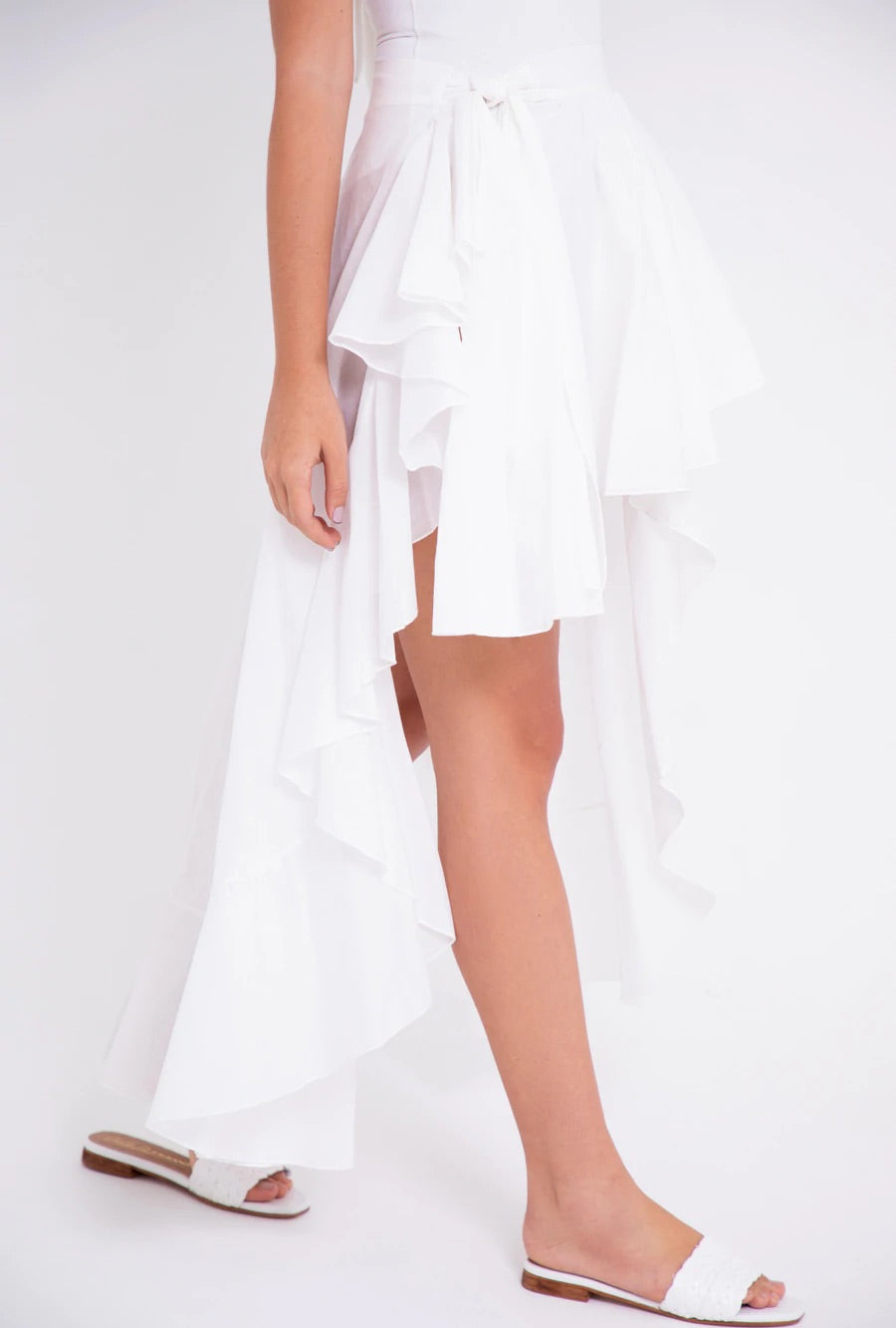 FALDA FLAMENCA BLANCA