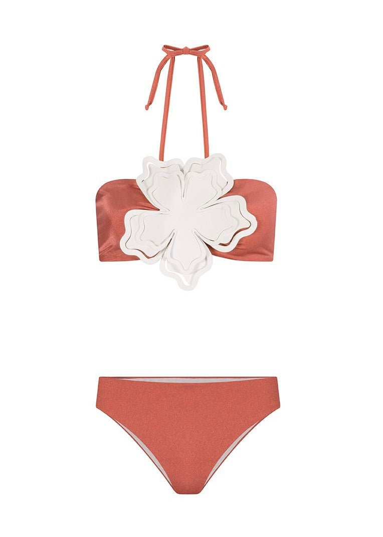 BIKINI LADRILLO CON FLOR