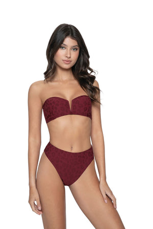 BIKINI ALTO VINO ANIMAL PRINT