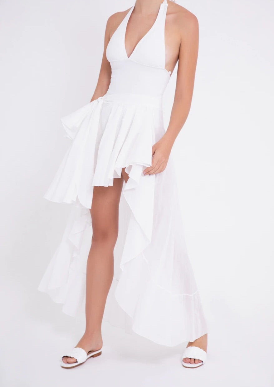 FALDA FLAMENCA BLANCA