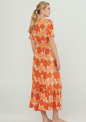 KIMONO FLORES NARANJA